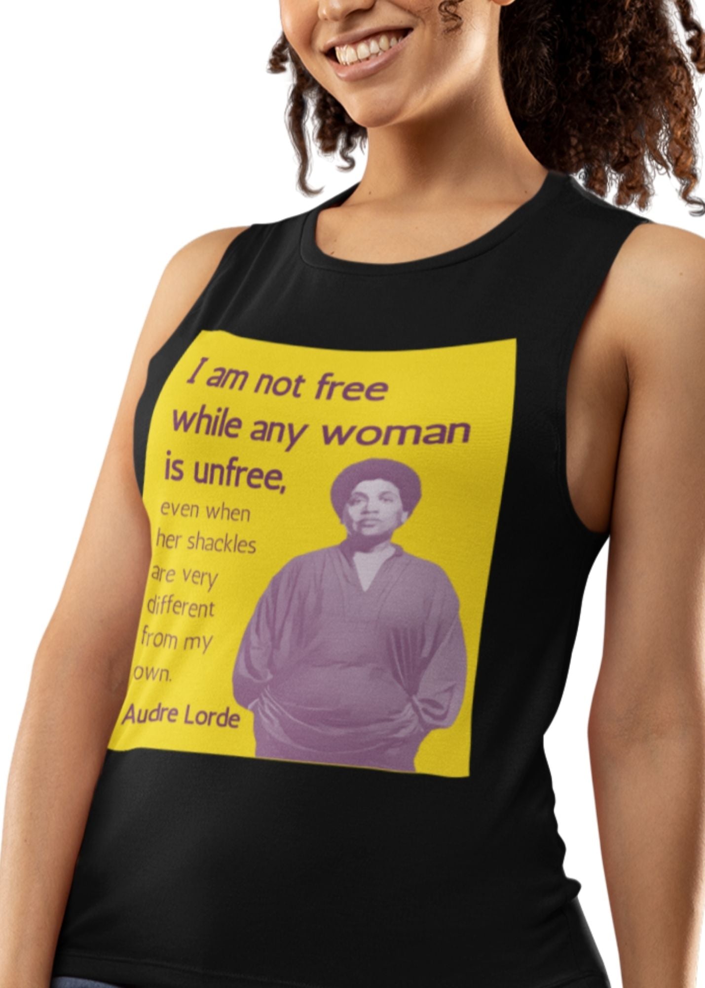 Audre Lorde "Together Free" Tank Top | Femme Fit